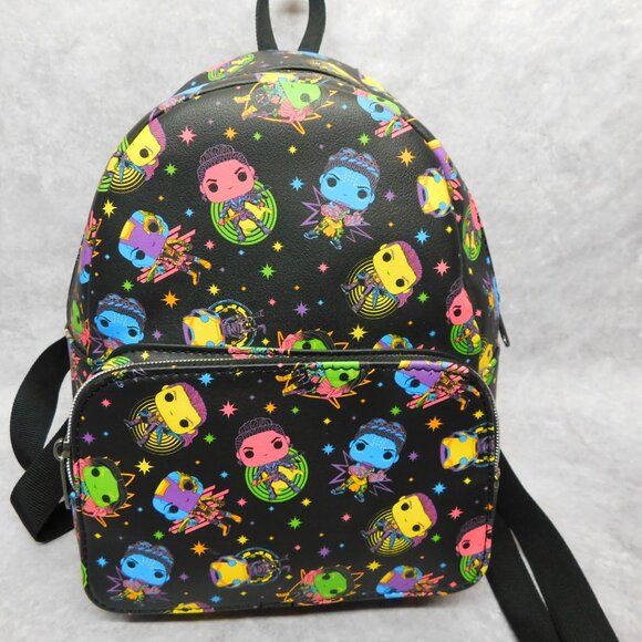 Funko Pop Black Neon Women Of Marvel Infinity Saga Small Backpack Purse 11” X 9” - Picture 3 of 9